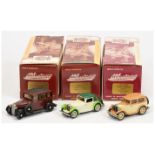 Milestone (Gems & Cobwebs)  (1/43rd) A Group Of 3 - (1) VM2 Vauxhall Light 6 Saloon - Maroon with...