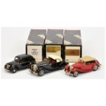 Western Models (1/43rd) A Group Of 3 - (1) WMS41Z Jaguar Mark V Half-Roof - Black body with white...