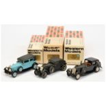 Western Models (1/43rd) A Group Of 3 - (1) WMS Rolls Royce Phantom II De Ville - Black body, (2) ...
