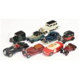 White Metal & Resin (1/43rd) A Group Of 9 To Include - Varney Austin Saloon, Mikansue Aston Marti...