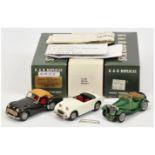 K & R Replicas (1/43rd) A Group Of 3 - (1) KR5 Triumph TR5 - Black body with tan hood, (2) KR12A ...