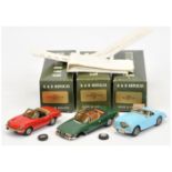 K & R Replicas (1/43rd) A Group Of 3 - (1) KR27 Triumph Spitfire 1500 - Red body, (some Super-Det...