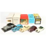 White Metal & Resin (1/43rd) A Group Of 5 To Include - Tron Rolls Royce Silver Dawn, C.M.A Mouldc...