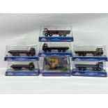 A boxed group of die-cast commercial vehicle models by Corgi
