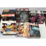 Assortment of Star Wars puzzles, games, and Rubies Stormtrooper candy holder: