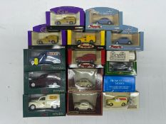 A boxed group of mixed-brand die-cast models