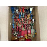 A boxed mixed group of vintage die-cast farm and agricultural models