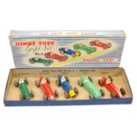 Dinky Toys 4 Racing Car Gift Set - containing (1).232 Alfa Romeo, red, racing No.8; (2) 233 Coope...