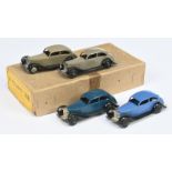 Dinky Toys  30b Rolls Royce Trade Box Containing 4 X Examples - (1) Fawn body, black chassis, sil...