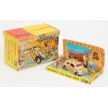 Dinky Toys 107 "Stripey" The Magic Mini - White body with red interior, yellow, blue and red stri...
