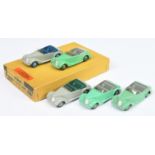 Dinky Toys  38e Armstrong Siddeley Trade Box Containing 5 X Examples - (1) Grey including ridged ...