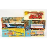 Corgi Toys A Group Of 3 - (1) 1127 Bedford Simon Snorkel Fire Engine - Red with silver trim and p...