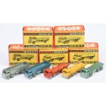 Benbros (Mighty Midget Series) Foden Truck A Group Of 5 - (1) 20 Flatbed - Metallic green,