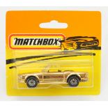 Matchbox Superfast 6c Mercedes 350SL Convertible MADE IN BULGARIA ISSUE - gold plated body and ba...