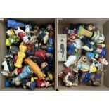 Large mixed collection of vintage and modern character bubble bath bottles