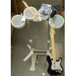 EA, a Boxed Rock Band for the Nintendo Wii with Microphone, Guitar & Drums