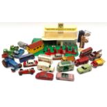 Matchbox & Dinky, an unboxed group to include Matchbox BP Garage (incomplete), Matchbox Garage (f...
