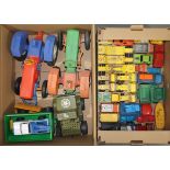 Tonka and similar, an unboxed Plastic and Tinplate group comprising of Commercial Vehicles, Tract...
