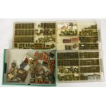 A Large Group of Mostly Painted Micro Wargaming Figures and Buildings