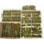 A Large Group of Painted Metal Wargaming Figures. Most appear to be 15-20mm scale and depict Amer...
