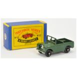 Matchbox Regular Wheels 12b Land Rover - Stannard Code 2 - military green body with silver trim t...