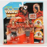 Hasbro vintage WWF series 4 tag team Legion of Doom Animal & Hawk carded figure se…
