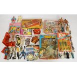 A collection of mixed vintage games and a figure group, including an opened, compl…