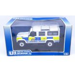 Universal Hobbies a boxed 1/18 scale diecast Land Rover Defender 110 "Tayside British Police" #3871.