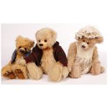 Artist Bears, a trio comprising three mohair teddy bears. The lot comprises: • jo-…