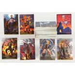 A collection of Topps Star Wars Shadows of the Empire trading cards. The group inc…