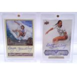 Upper Deck Surfing, a pair of trading cards. The lot comprises: • Upper Deck 2011 …