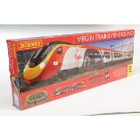Hornby OO Gauge R1155 'Virgin Trains Pendolino' train set in Virgin Trains livery,…