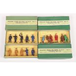 Hornby O Gauge/Dinky Toys trio of Figure Sets comprising of No.1 Station Staff, No…