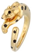 Cartier 'Panthère de Cartier' 18K Yellow gold ring set with tsavorite garnet and onyx