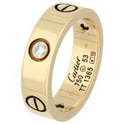 Cartier 'Love' 18K Yellow gold ring set with approx. 0.21 ct. diamond