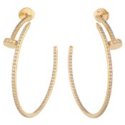 Cartier 'Juste un Clou' 18K Rose gold earrings set with approx. 1.26 ct. diamond