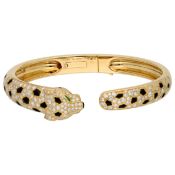 Cartier 'Panthère de Cartier' 18K Yellow gold bracelet set with approx. 2.55 ct. diamond, emerald an