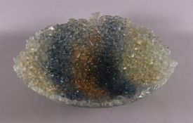 Biemans, Frank (Eindhoven 1947) "IJsschaal', glasobject, 2003, h 9 x Ø 35 cm (provenance; Kunst i