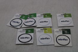 Nine Packs of Airflo Polyleader Salmon/Steelhead Fly Fishing Line to include 1x Clear Floating 5 Inc