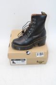 Dr Martens Leona Vintage Smooth Boots, Black, UK 5. Box damaged