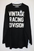 JP Men's Vintage Racing Long Sleeve T-Shirt, Black, Size 4XL