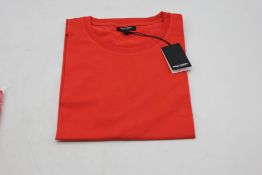Ron Dorff Men's T-Shirt RD Eyelet, Red, Size XS