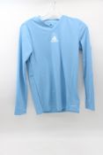 Two Adidas Base Long Sleeve T-Shirts, Blue, UK Size 13-14 Years