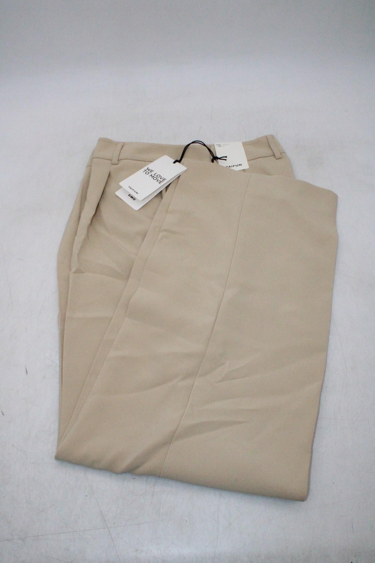 Taifun Women's Wide Leg Trousers, Sand, Size 16