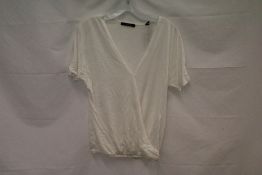 Esprit Women's Basic V-Neck T-Shirt, White, UK M