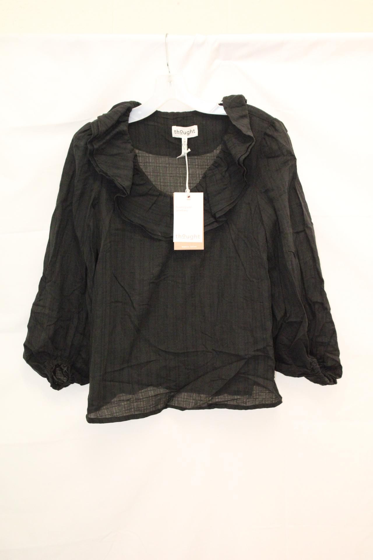 Though Women's Relaxed Fit Blouse, Black, Size 14