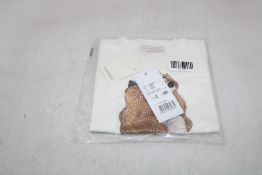 Monnalisa Lady Strass Stretch T-Shirt, White, Size 8 Years