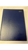 Two Desk Diary Day Per Page Appointments A4 Blue 2023 KFA41ABU23. Some marks