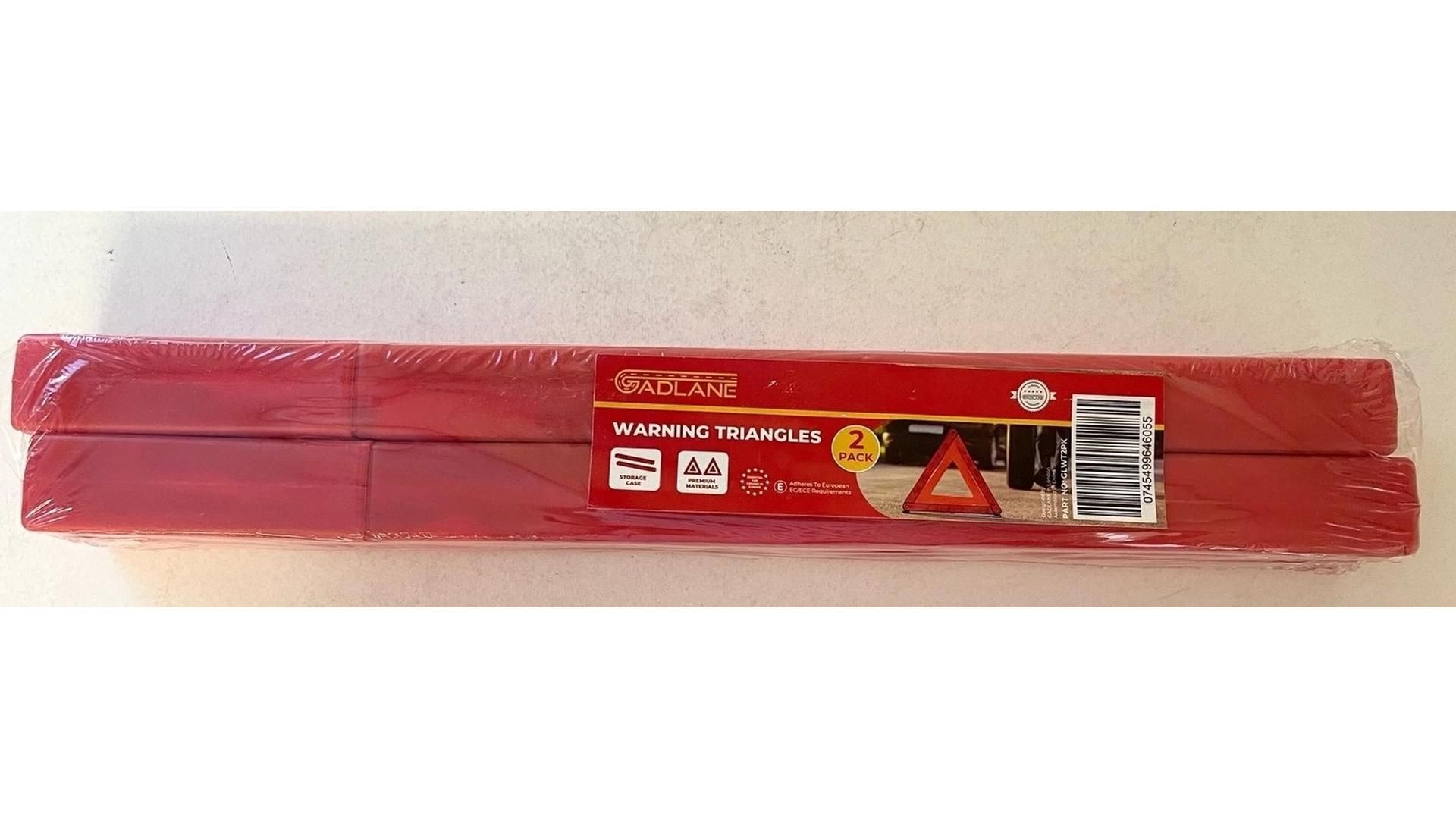 Gadlane Warning Triangles, Pack of 2