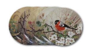 5 Tirschenreuth Bird Porcelain Plates